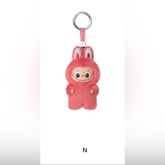 Authentic Pop Mart The Monsters Labubu Pin for Love plush pendant letter N - Picture 4 of 4